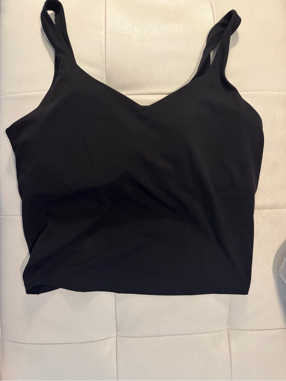 aerie Black V-Neck Wide-Strap Cropped athletic top